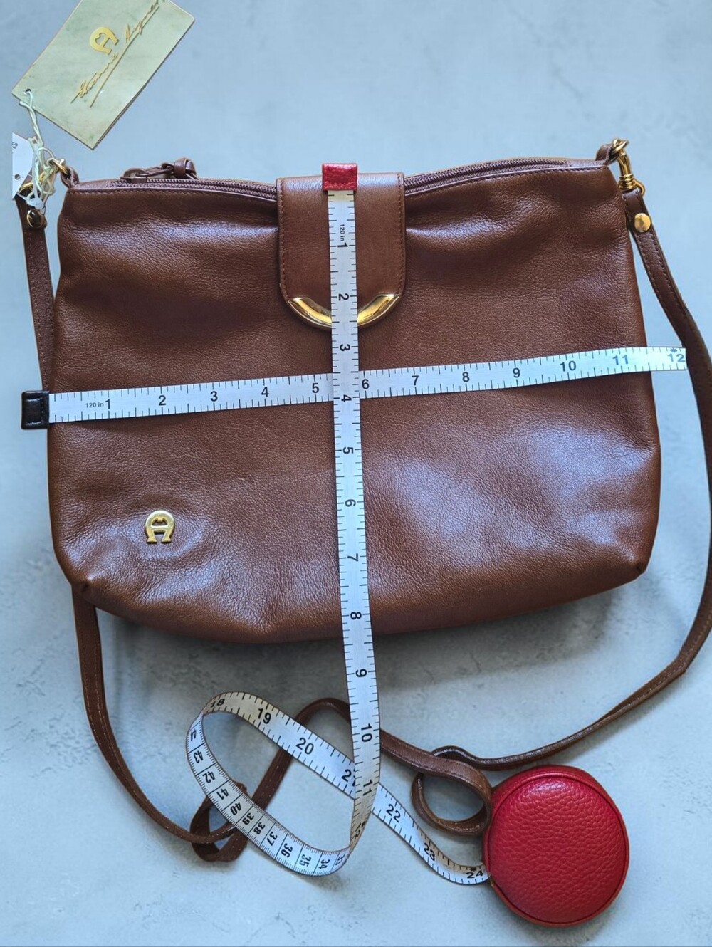 NWT Etienne Aigner Crossbody Bag Tobacco Brown - Picture 3 of 10